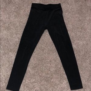 Faux velvet leggings
